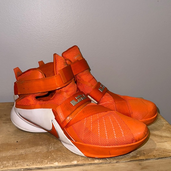 Other - NIKE Lebron James Zoom Solider Size 12.5 Orange Basketball Shoes